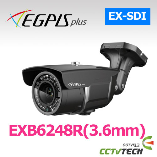 [이지피스] EGPIS-EXB6248R(3.6mm) EX-SDI(1920×1080)2.1Megapixel 1/2.9&quot; Sony Exmor CMOS 주/야간 감시 실외용 적외선 카메라