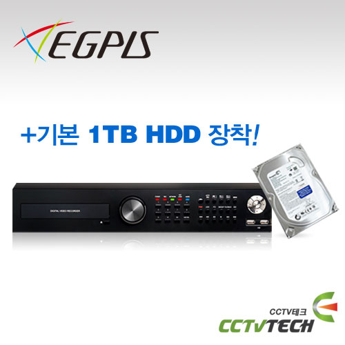 [이지피스] EGPIS EHR-430RN 1TB - 최고급 4채널 HD-SDI 1080P 120/120FPS 무상보증기간 2년랙타입 HDD 1000GB 2TB3TB는 옵션선택