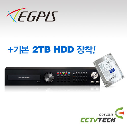 [이지피스] EGPIS EHR-1631 2TB - 16채널 최고급 HD-SDI DVR 1080P 480/480FPS 구현 무상보증기간 2년 랙타입 HDD 2000GB