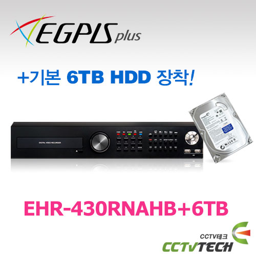 [이지피스] EHR-430RNAHB+6TB HDD - HD-SDI 1080P FULL HD + SD 960H + AHD 4CH 하이브리드 DVR
