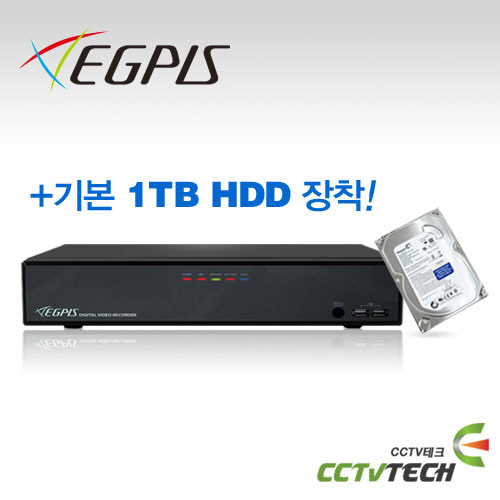[이지피스] EGPIS EHR-430 1TB - 고급형 4채널 HD-SDI DVR 1080P 120/120FPS구현 무상보증기간 2년 HDD 1000GB