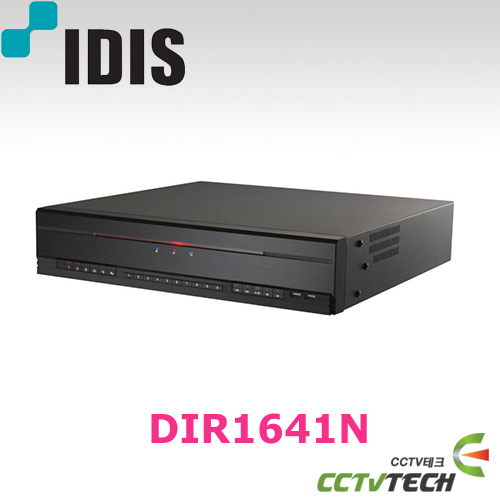 [아이디스] DIR1641N, DIR-1641N : 16CH PoE NVR, 3TB HDD 기본 제공 및 최대 4개 24TB 장착 가능
