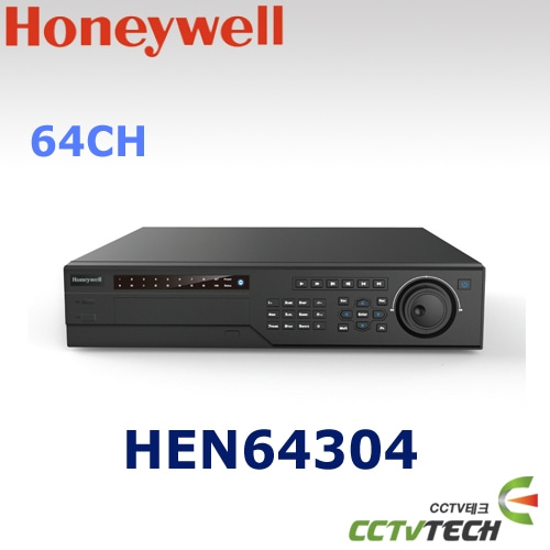 하니웰 HEN64304 - 64CH 4K Standalone NVR, 12MP지원, 8 HDD장착가능, RAID지원, 48TB