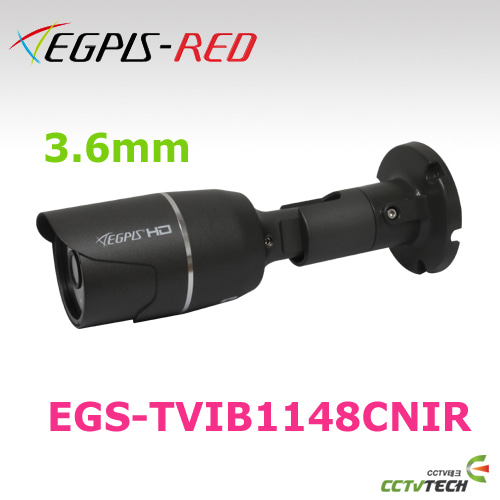 [이지피스 공식대리점] EGPIS-RED EGS-TVIB1148CNIR - 2.1메가 픽셀 FULL-HD TVI 적외선 카메라 1/2.7&quot; CMOS Sensor 3.6mm 고정 초점 렌즈 48EA IR LED 야간 최대 18M 거리 식별 가능 생활 방수 가능