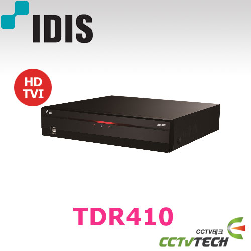 [아이디스] TDR410 : HD-TVI를 기반으로 이루어진 4CH DVR 2메가픽셀 HDD 2TB기본