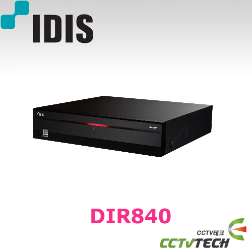 [아이디스] DIR-840 - 8CH PoE NVR 3TB HDD 기본 제공 및 최대 2개 12TB 장착 가능