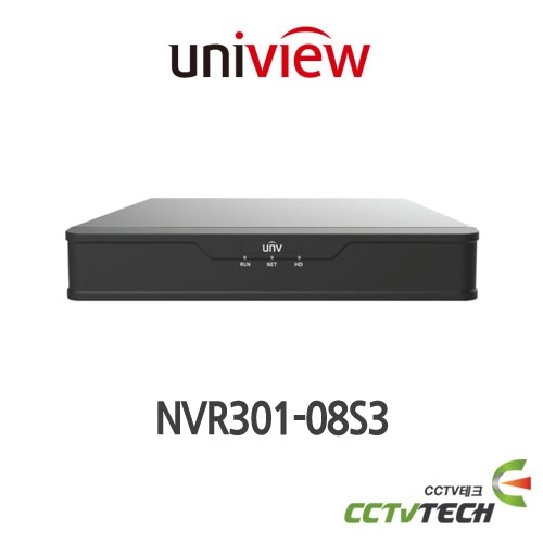 유니뷰 NVR301-08S3 / 8-ch 1-SATA Ultra 265/H.265/H.264 NVR